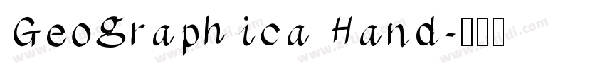 Geographica Hand字体转换